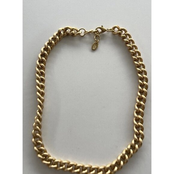 ZARA Gold And Silver Tone Chunky Chain Embossed Coin Necklace Women’s Sz 18.5” - Picture 8 of 12